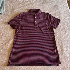 J. Crew Red and Blue Striped Polo Shirt